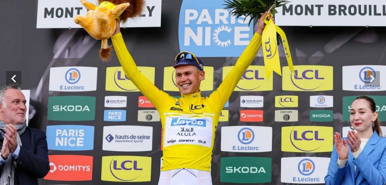 Luke Plapp gewinnt mit dem Giant TCR Advanced SL Bike beim Paris-Nice (Foto: sprintcycling photo)